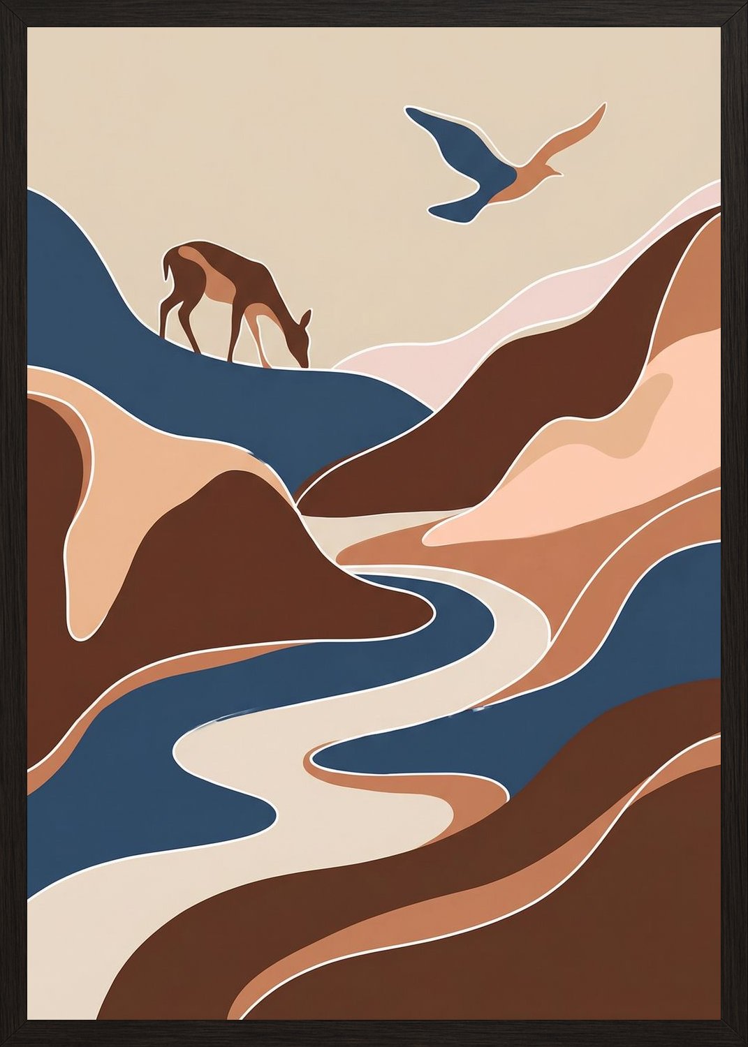 Poster in oak frame