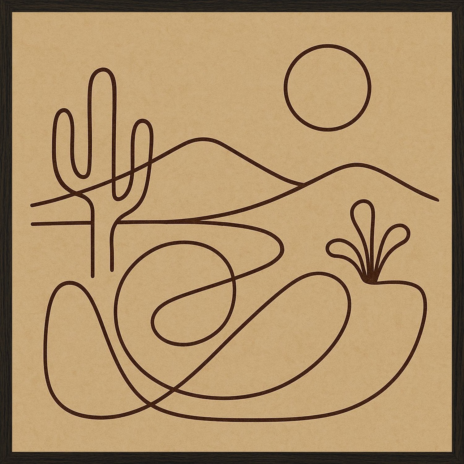 Poster in black frame