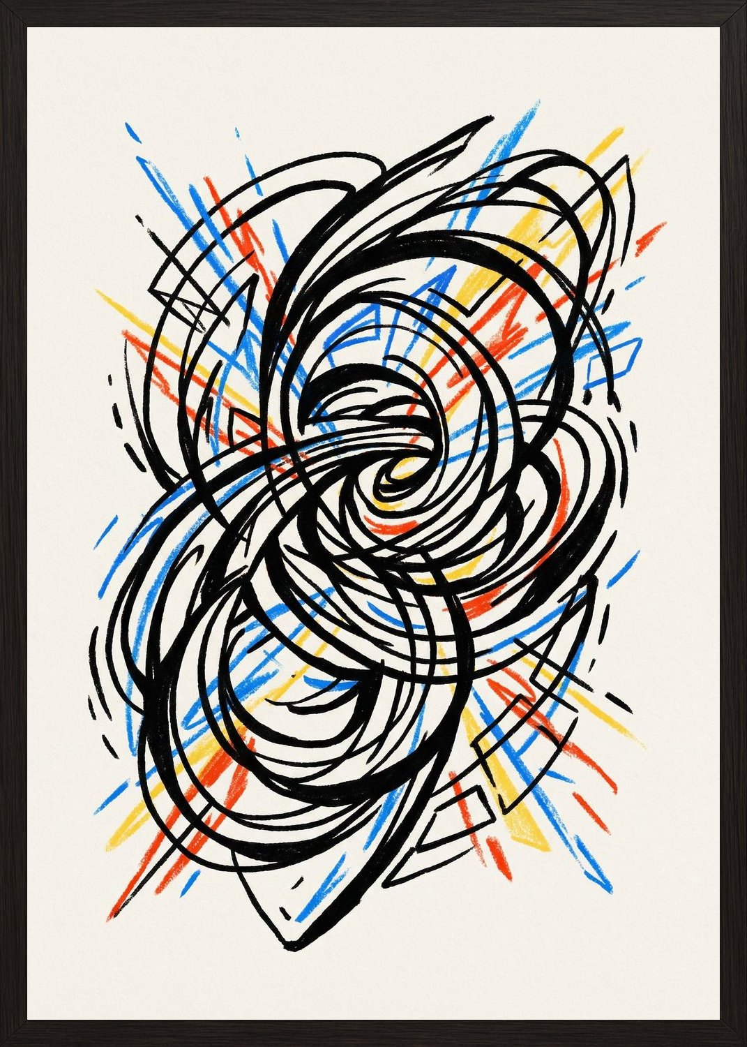 Poster in black frame