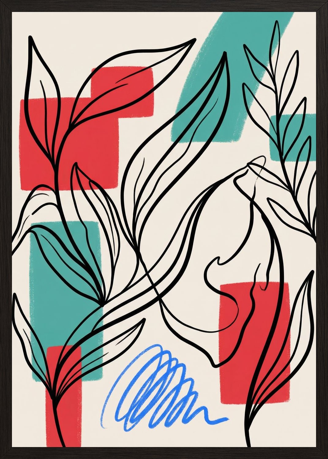 Poster in black frame