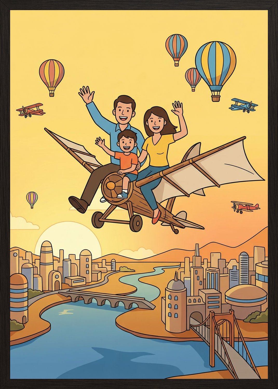 Poster in black frame