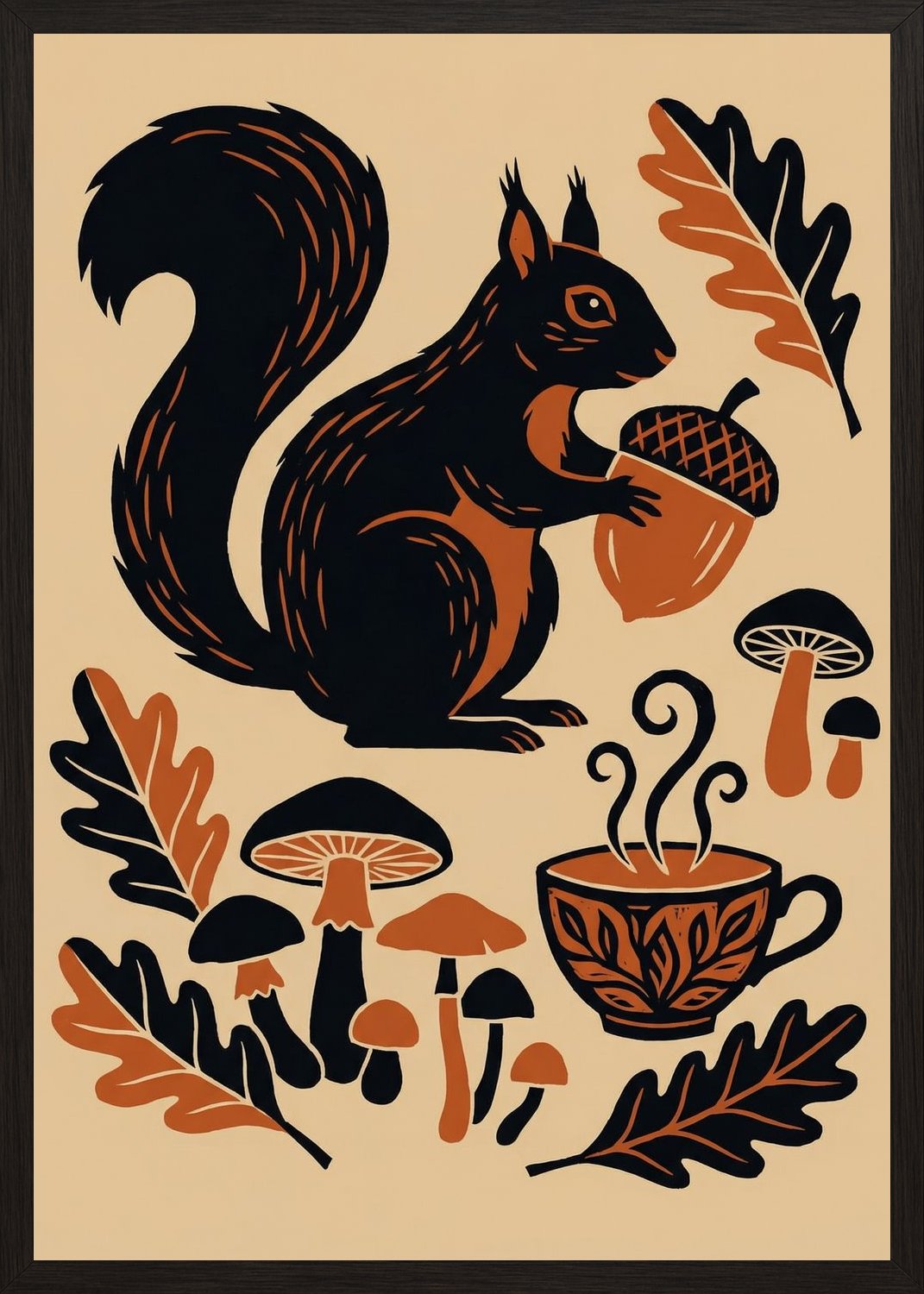Poster in oak frame