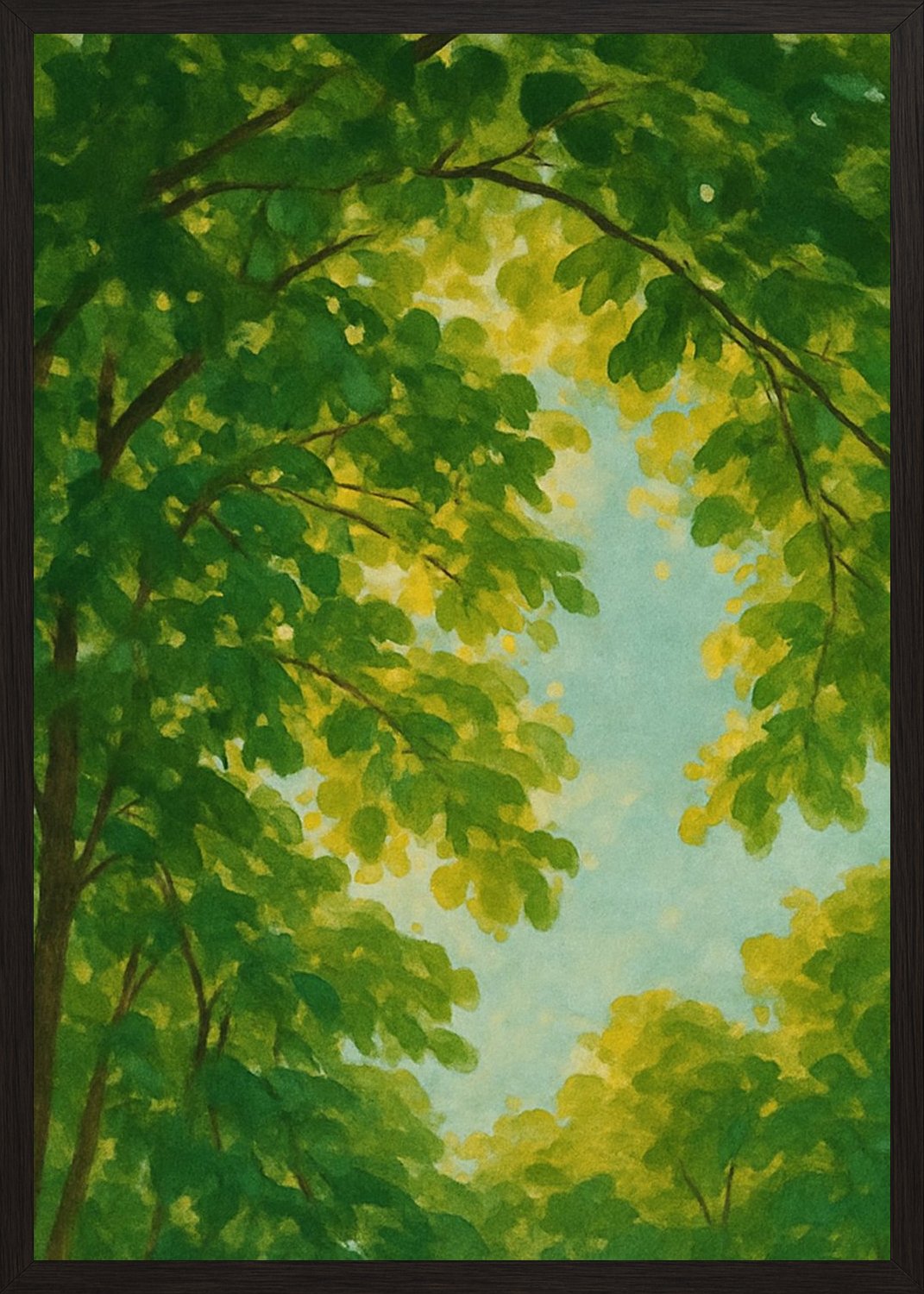 Poster in black frame