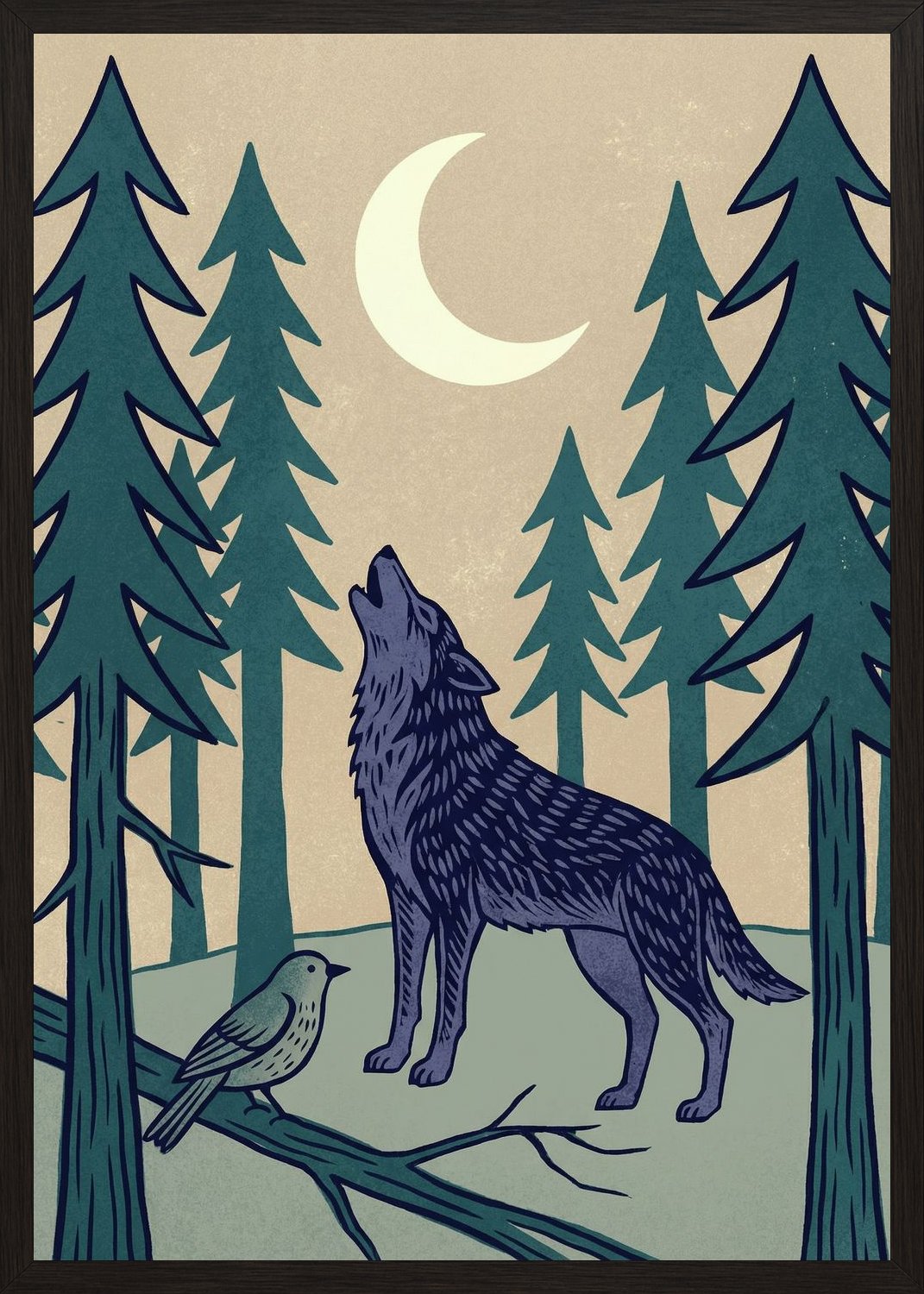 Poster in black frame