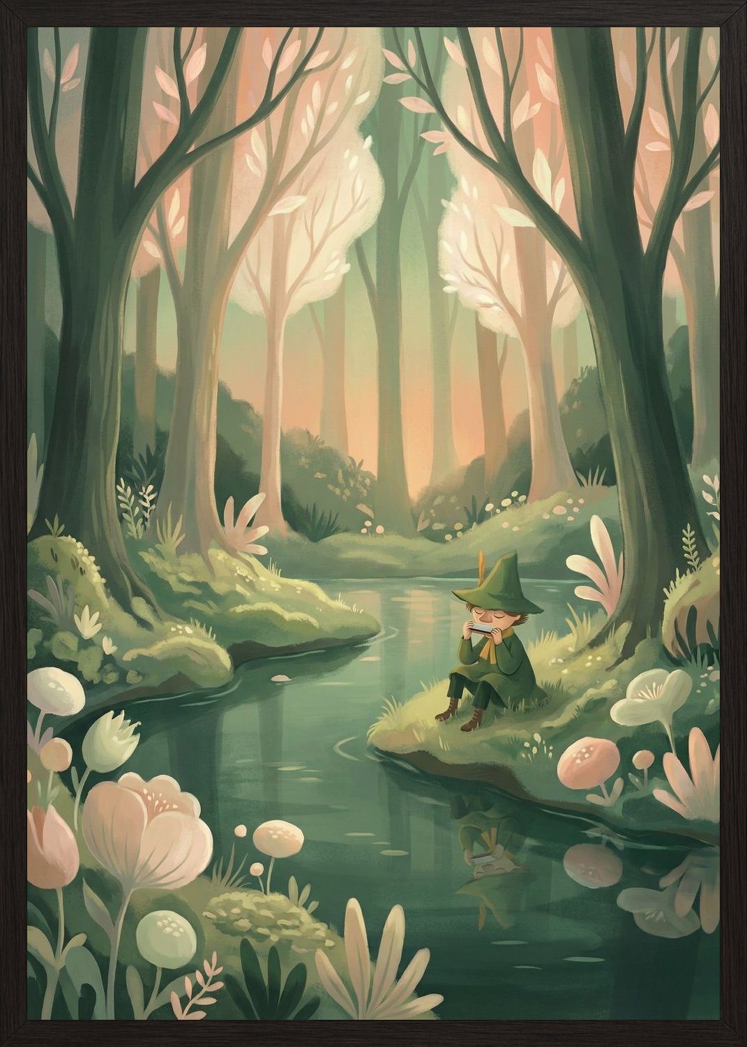 Poster in black frame