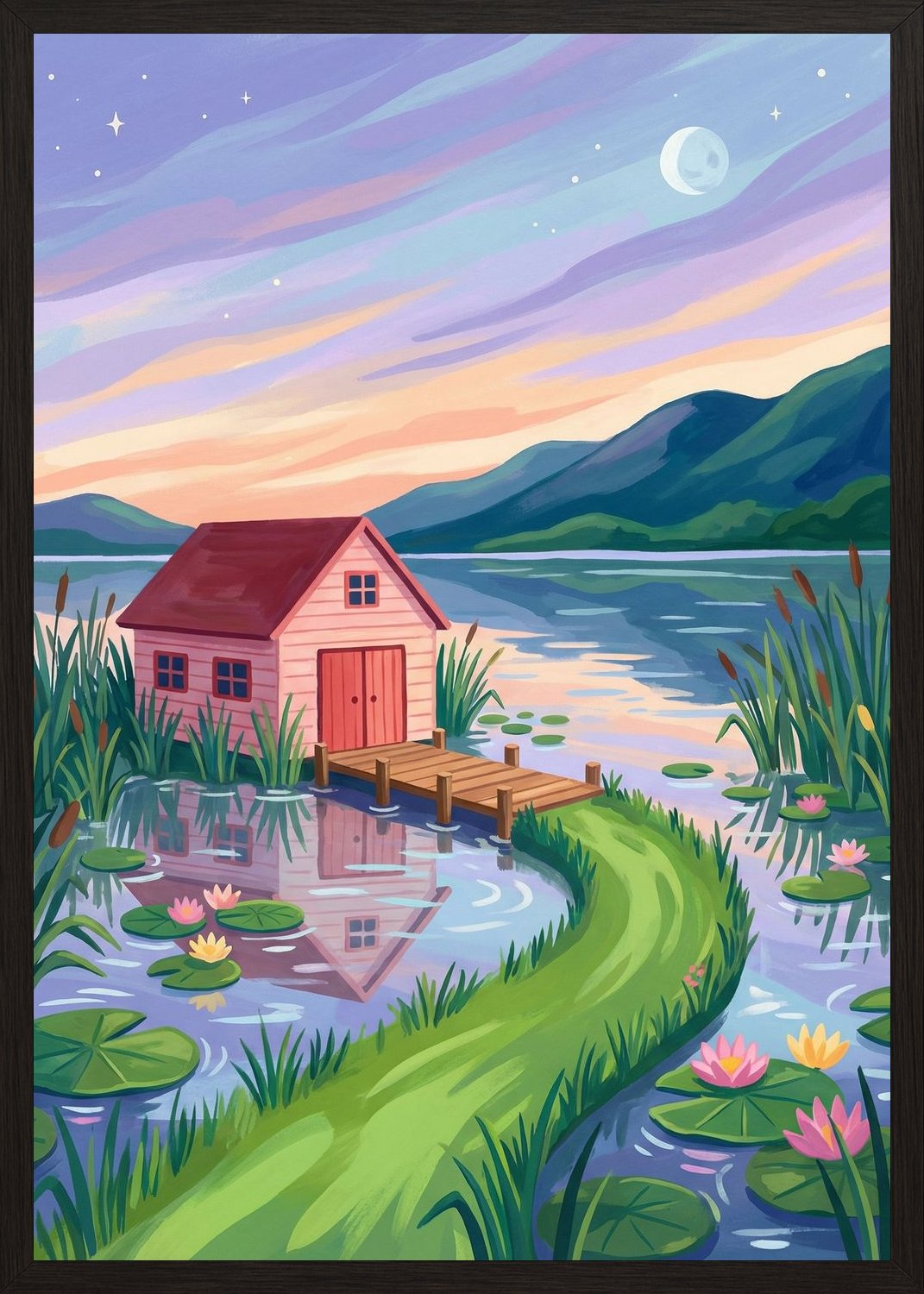 Poster in black frame