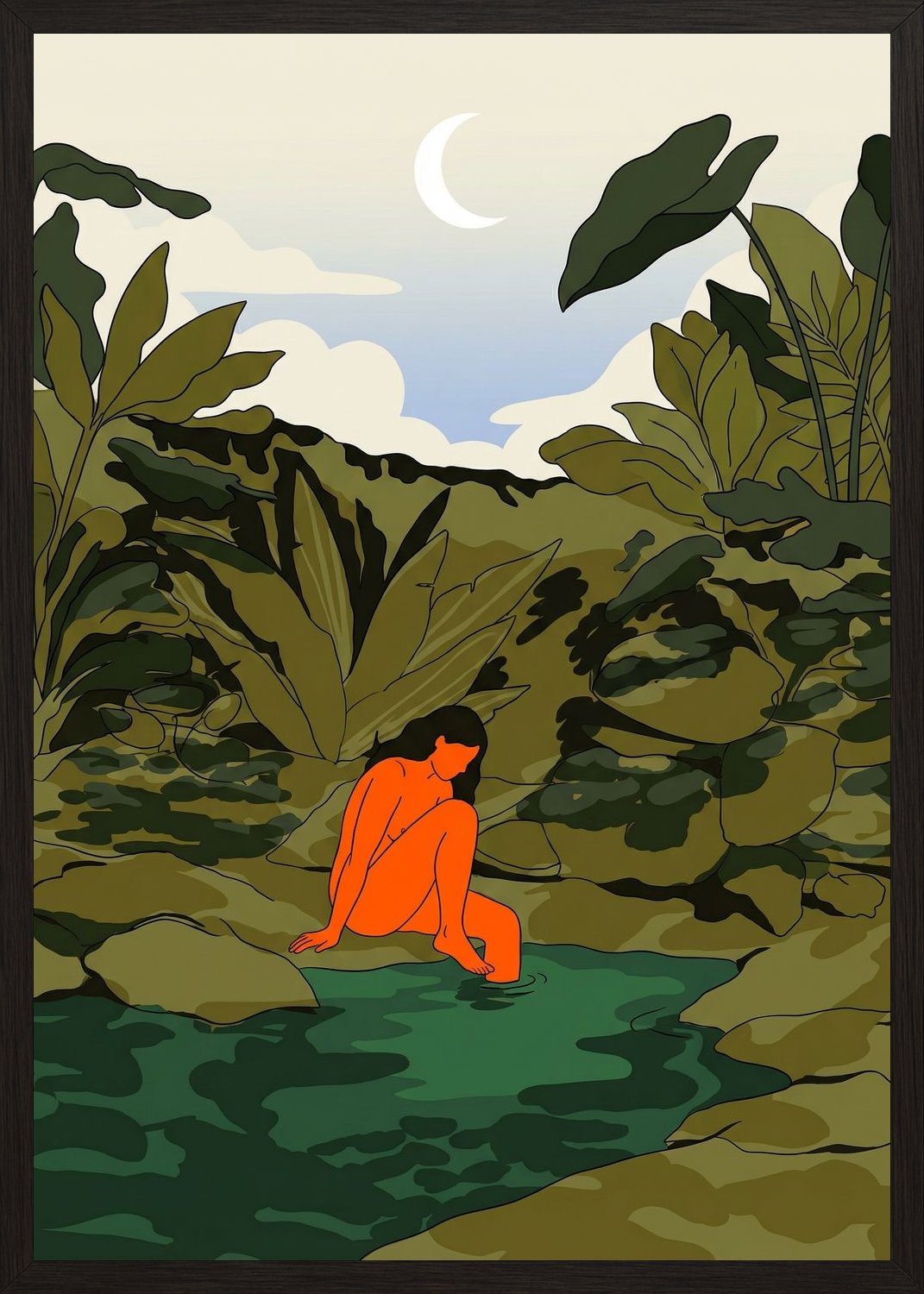 Poster in black frame