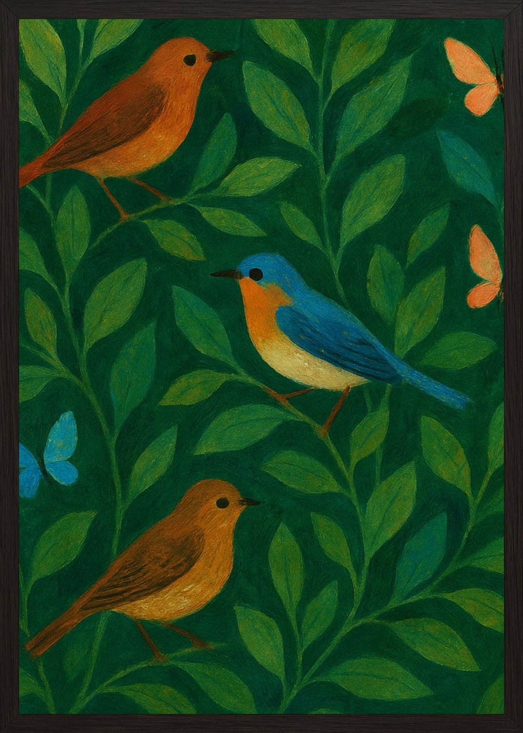 Poster in black frame