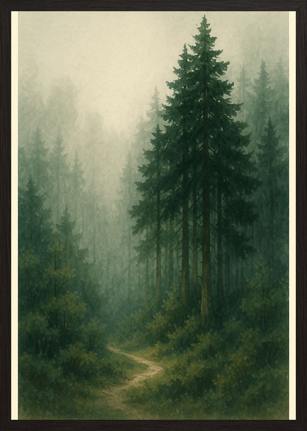 Poster in black frame