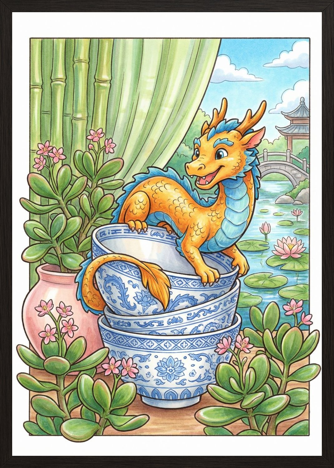 Poster in black frame