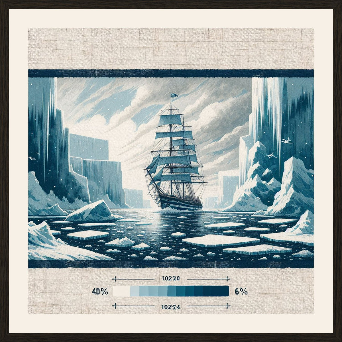 Poster in black frame