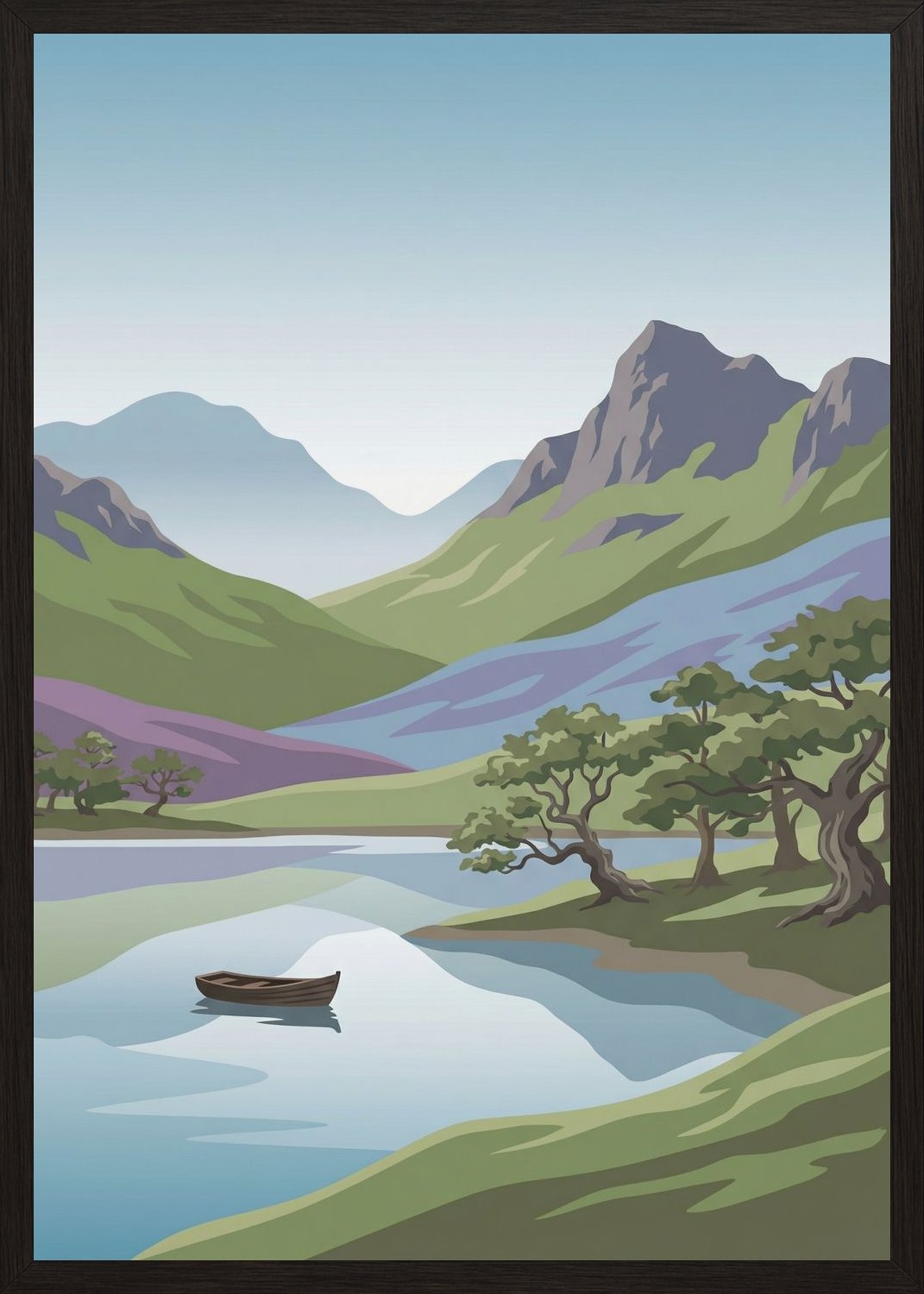 Poster in oak frame