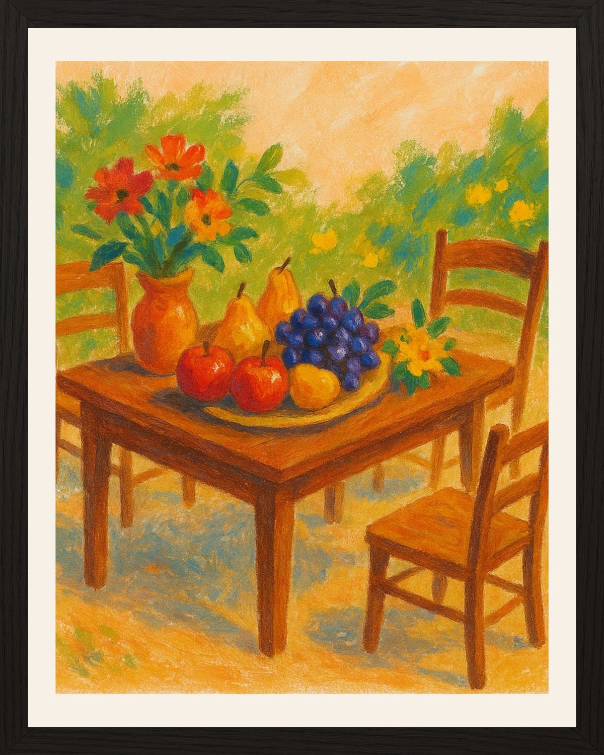 Poster in black frame