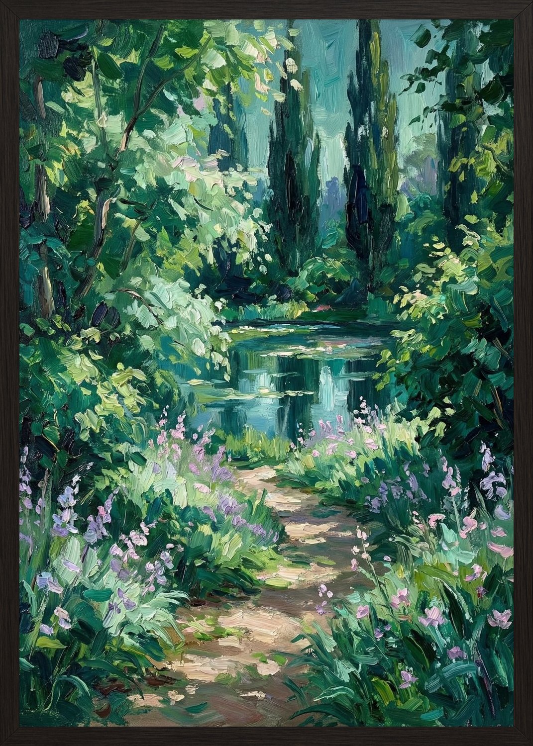 Poster in black frame