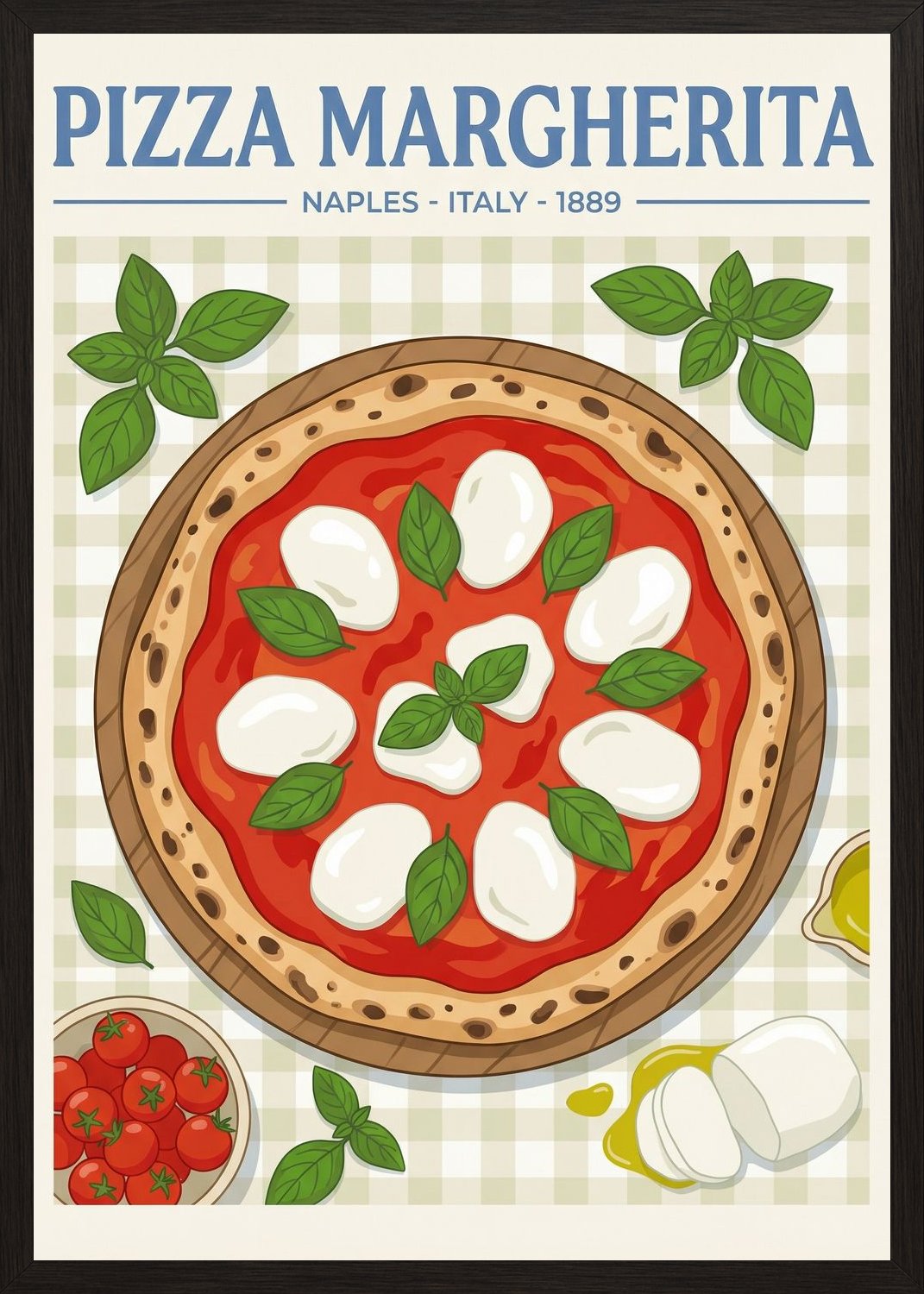 Poster in black frame