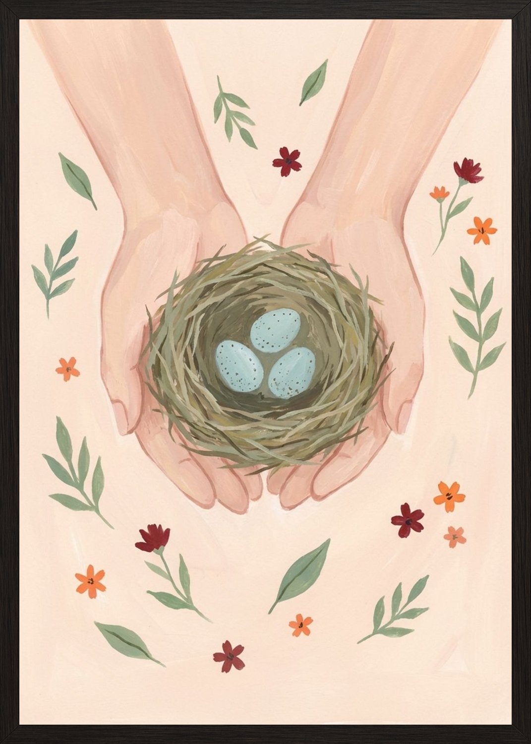 Poster in black frame