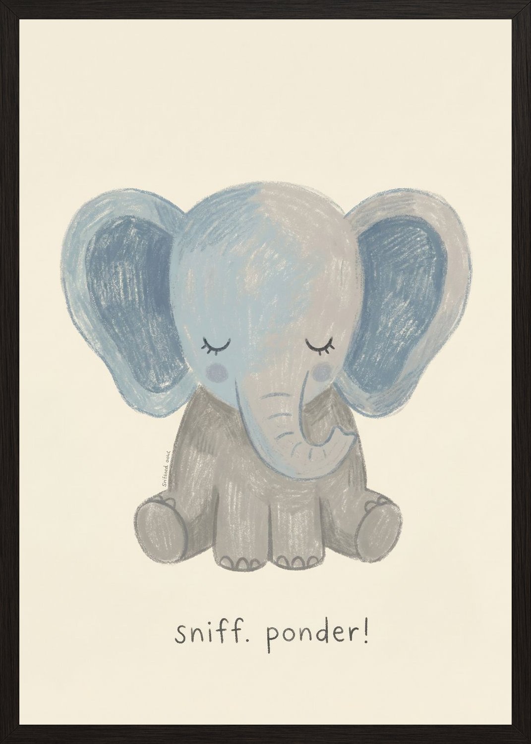 Poster in black frame