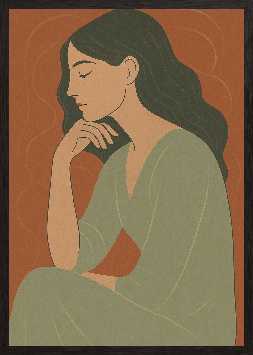 Poster in black frame