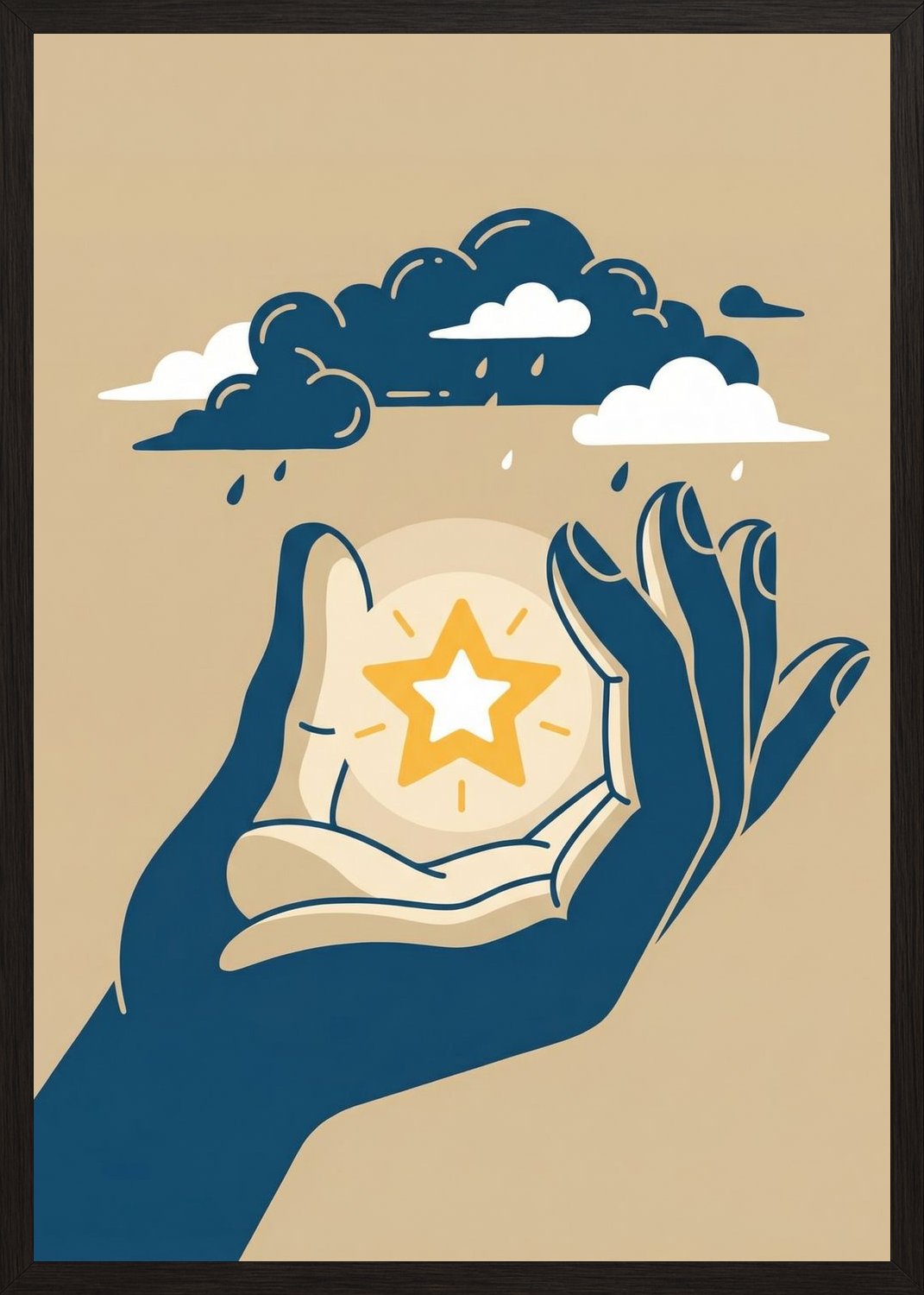 Poster in oak frame