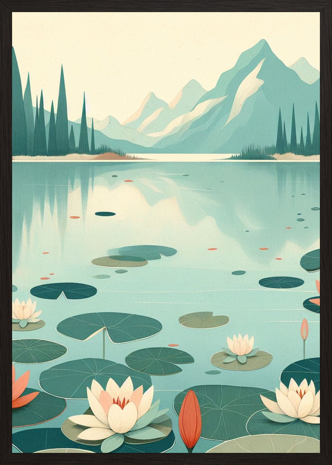 Poster in black frame