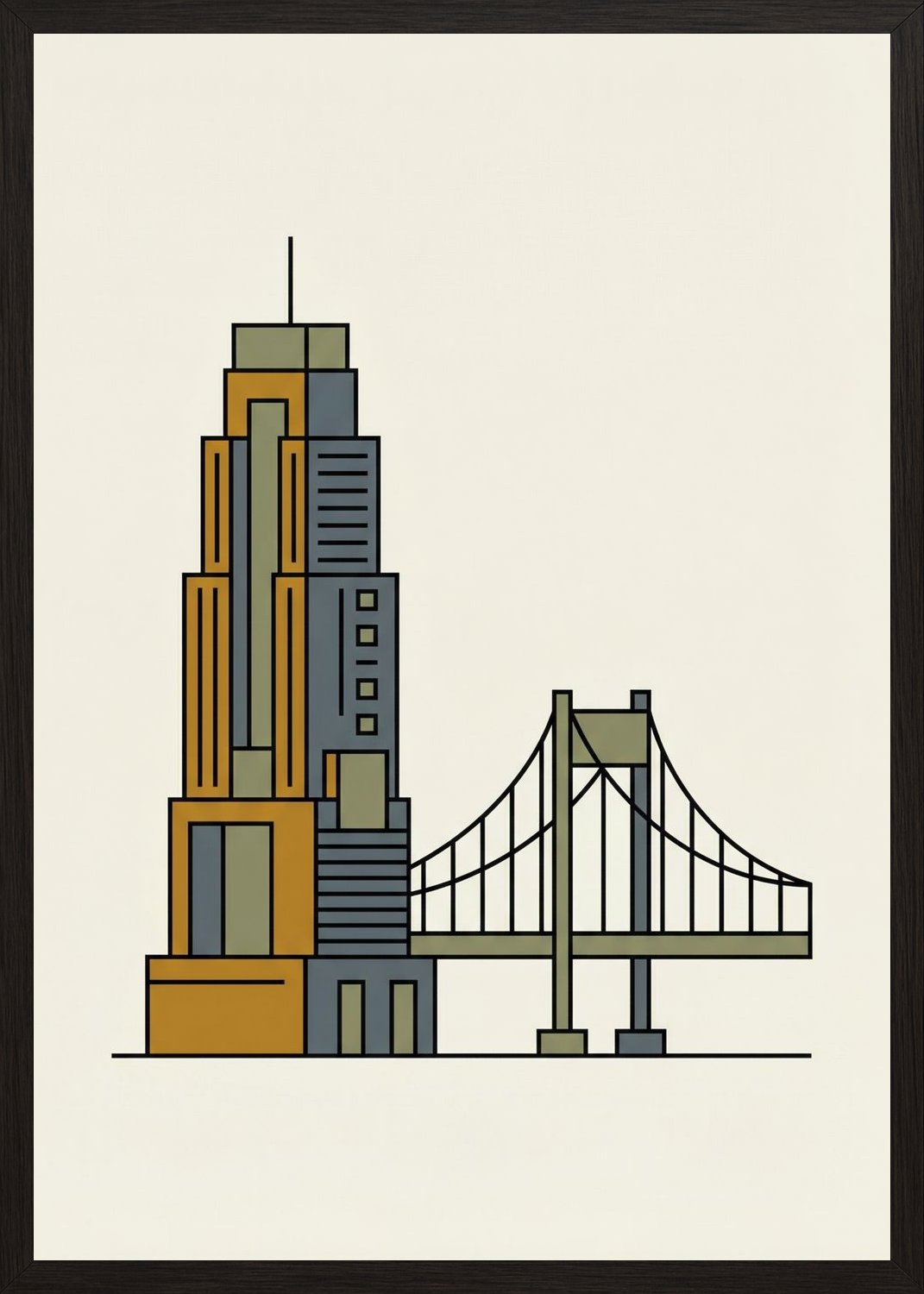 Poster in oak frame