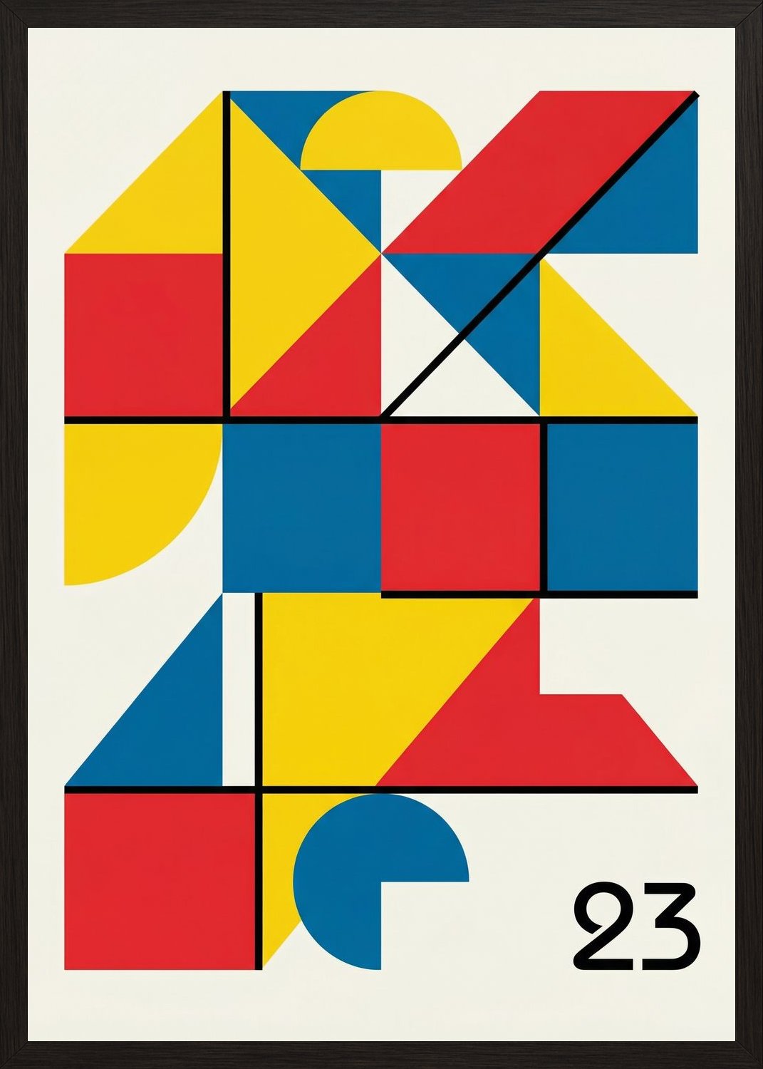 Poster in black frame
