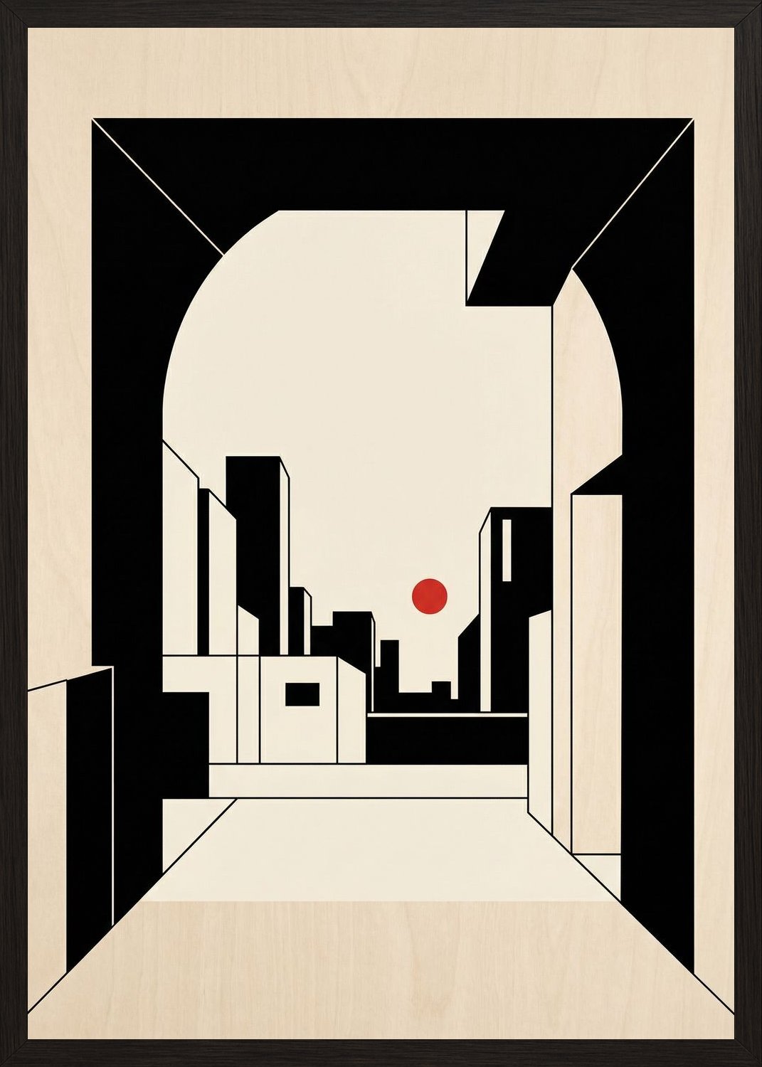 Poster in black frame
