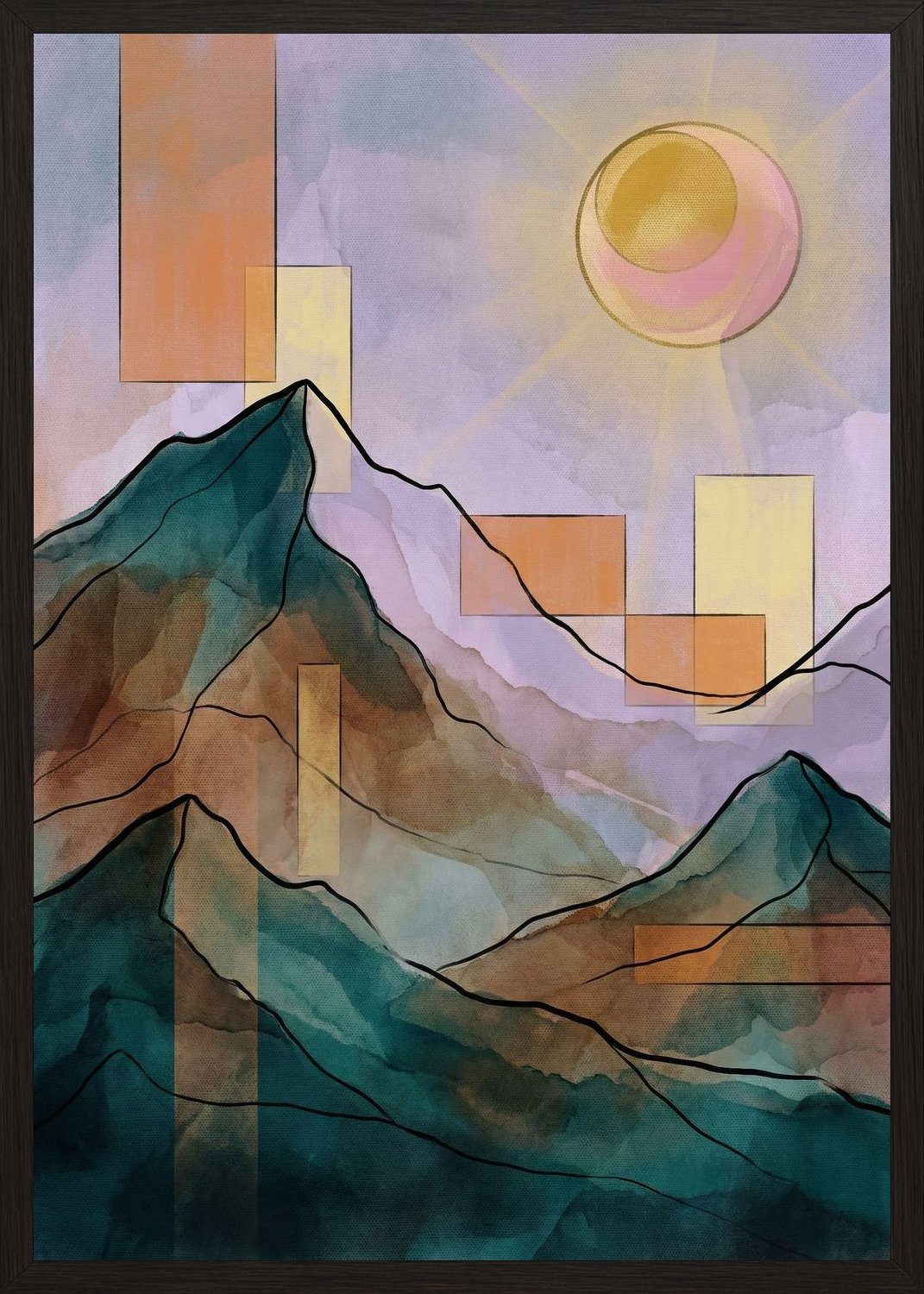 Poster in black frame