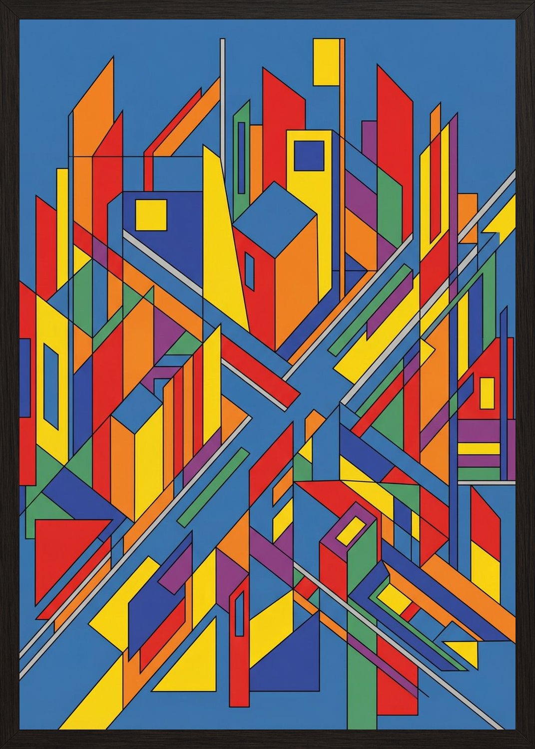 Poster in oak frame