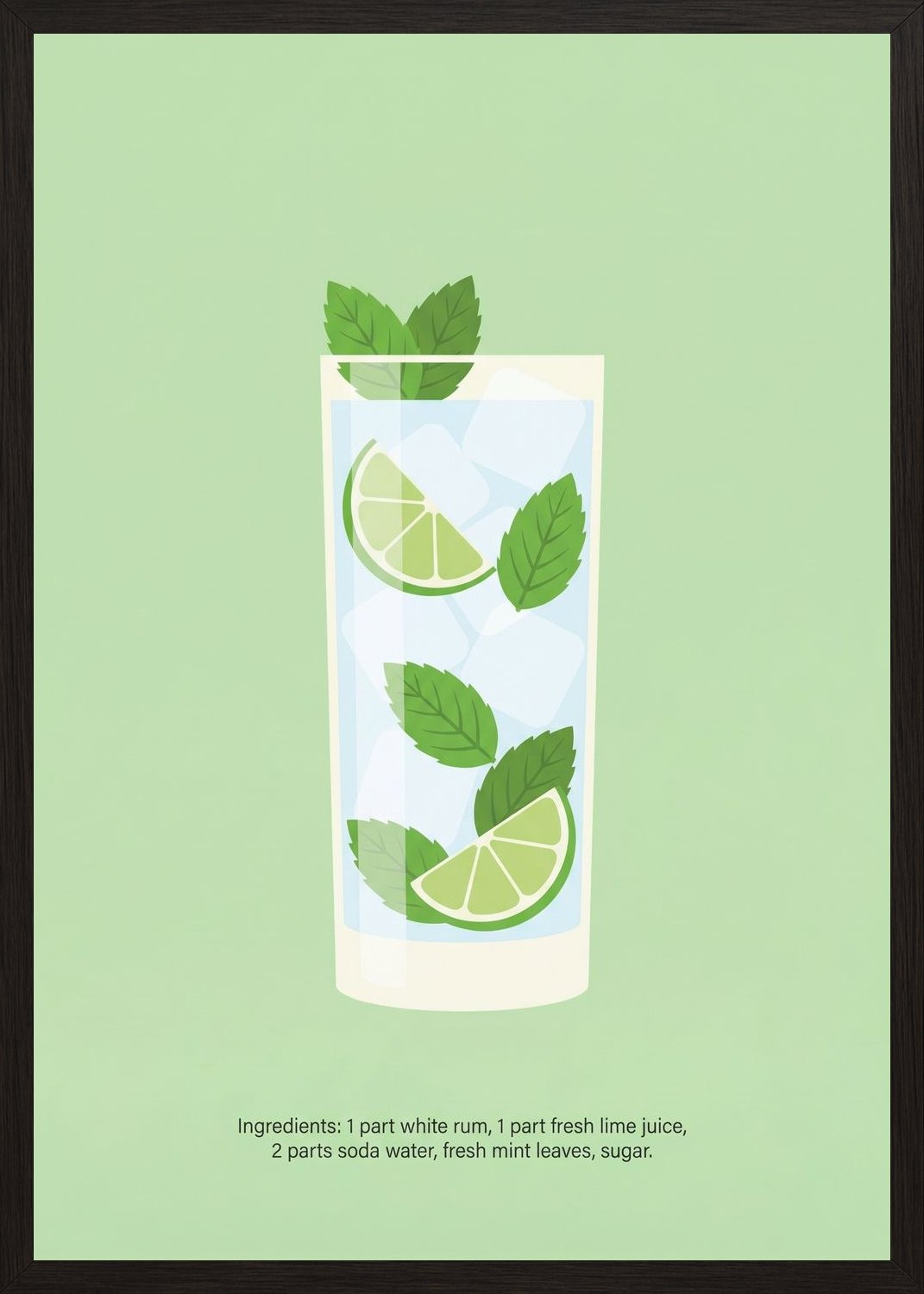 Poster in black frame