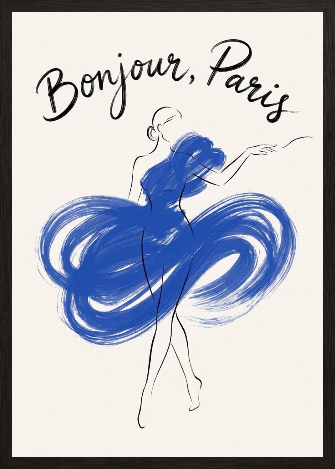 Poster in black frame