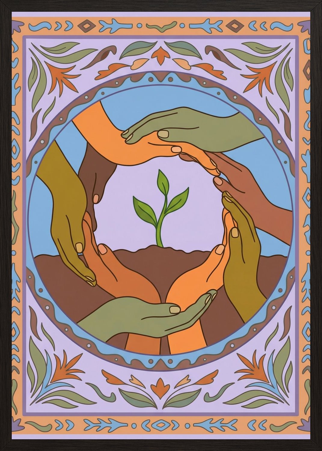 Poster in black frame