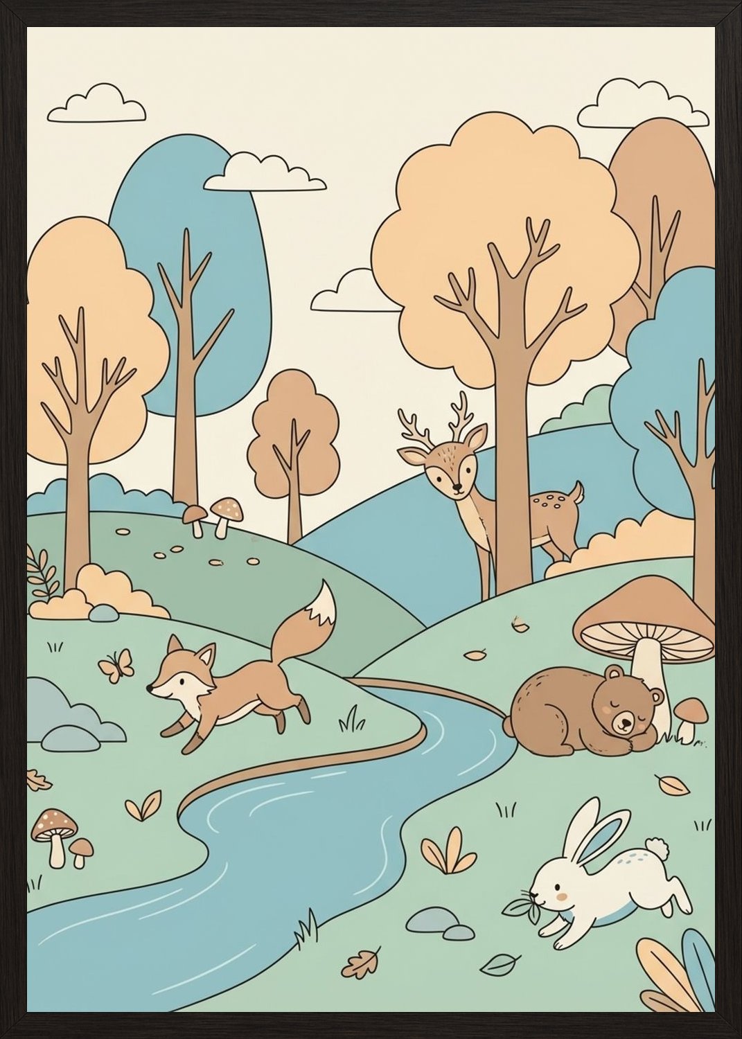 Poster in black frame