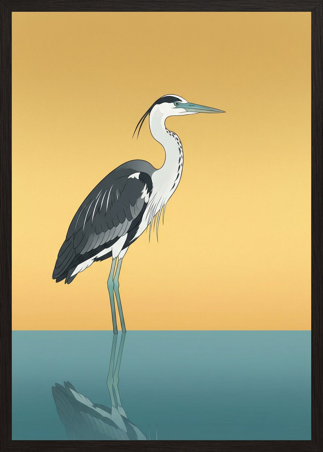 Poster in black frame