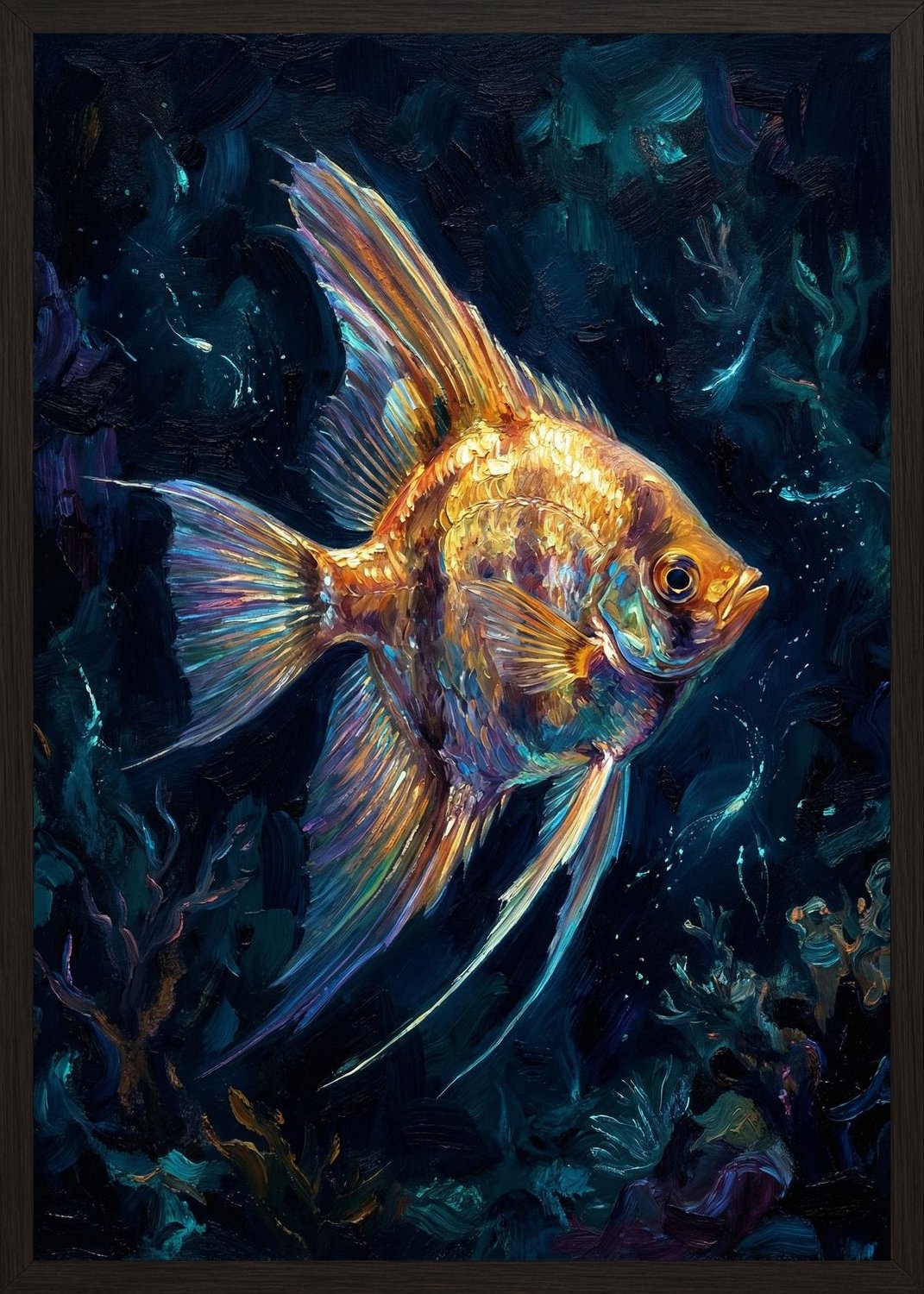 Poster in black frame