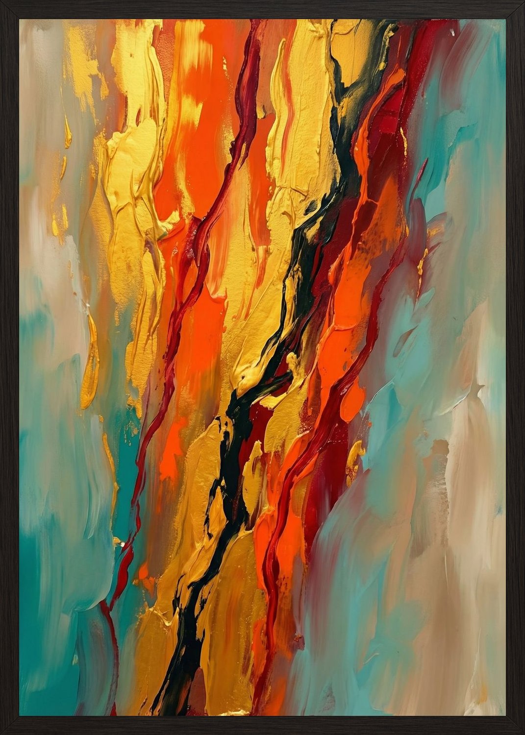 Poster in black frame