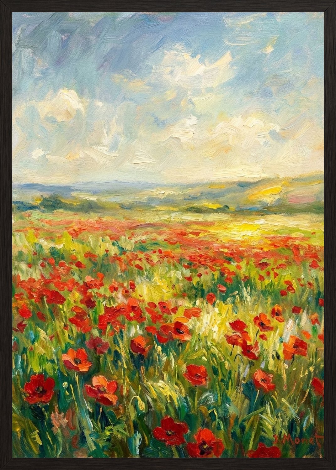 Poster in black frame