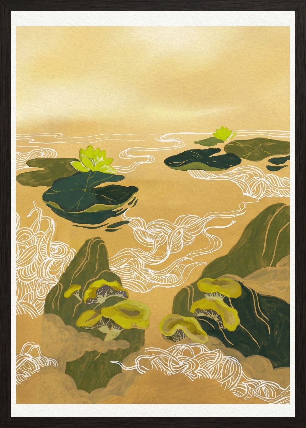 Poster in black frame