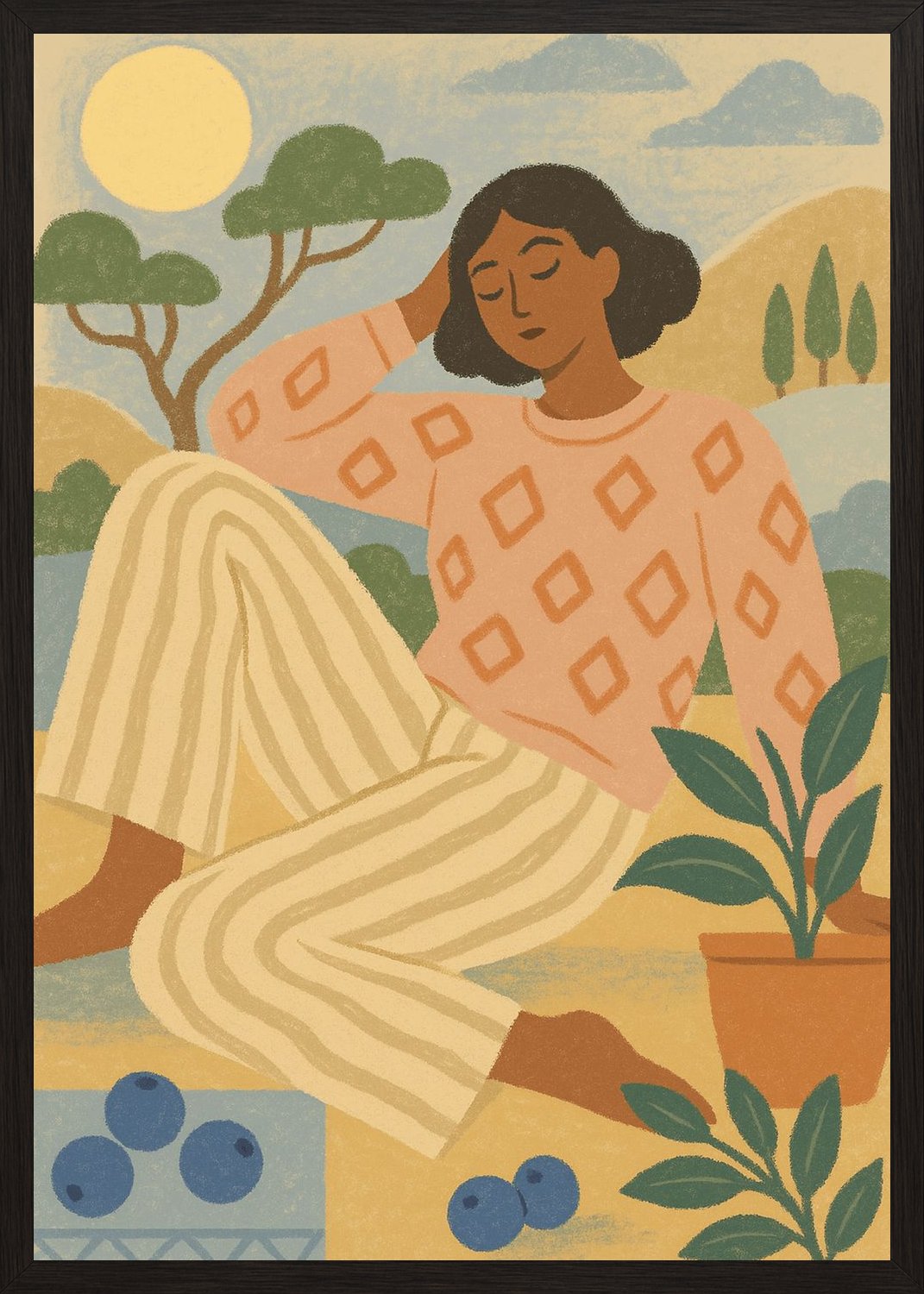 Poster in black frame