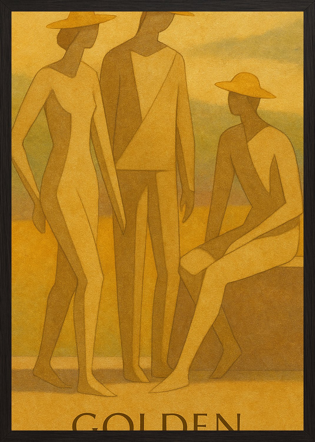 Poster in black frame