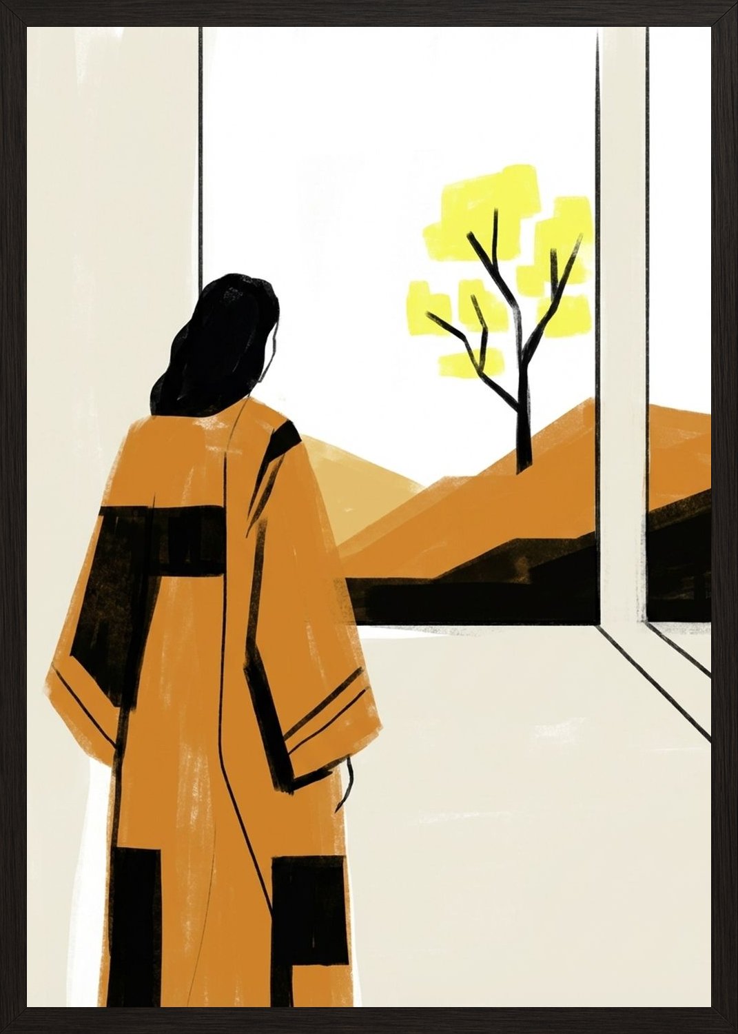 Poster in black frame