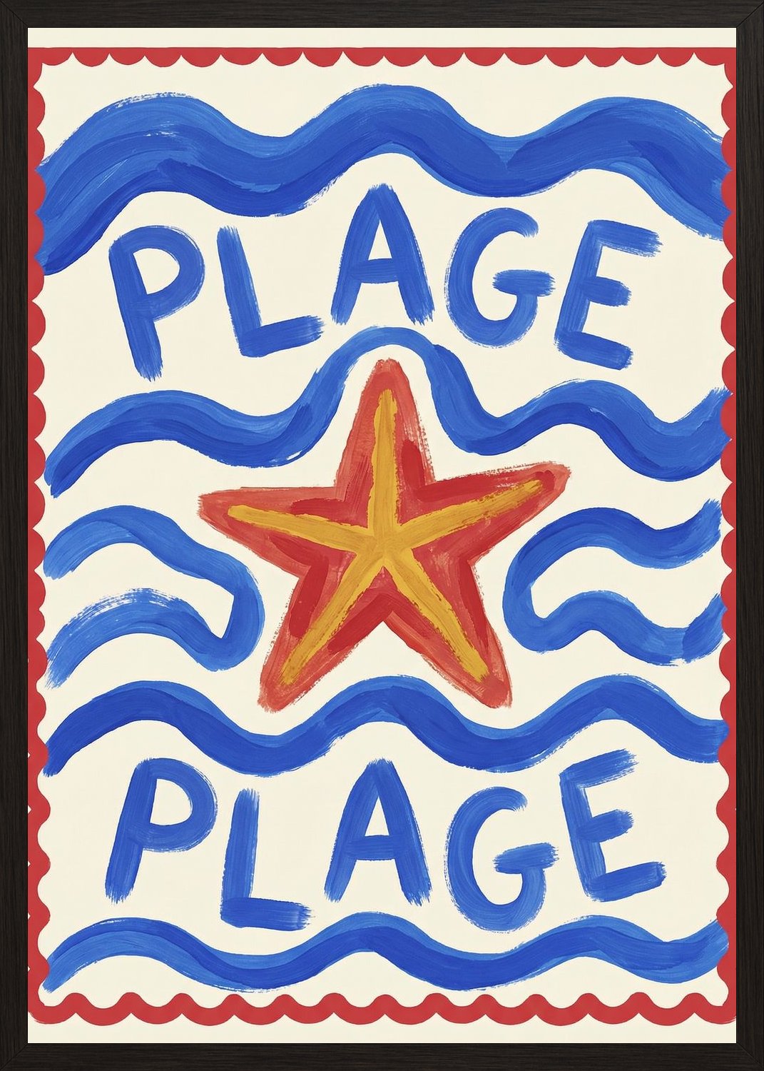 Poster in black frame