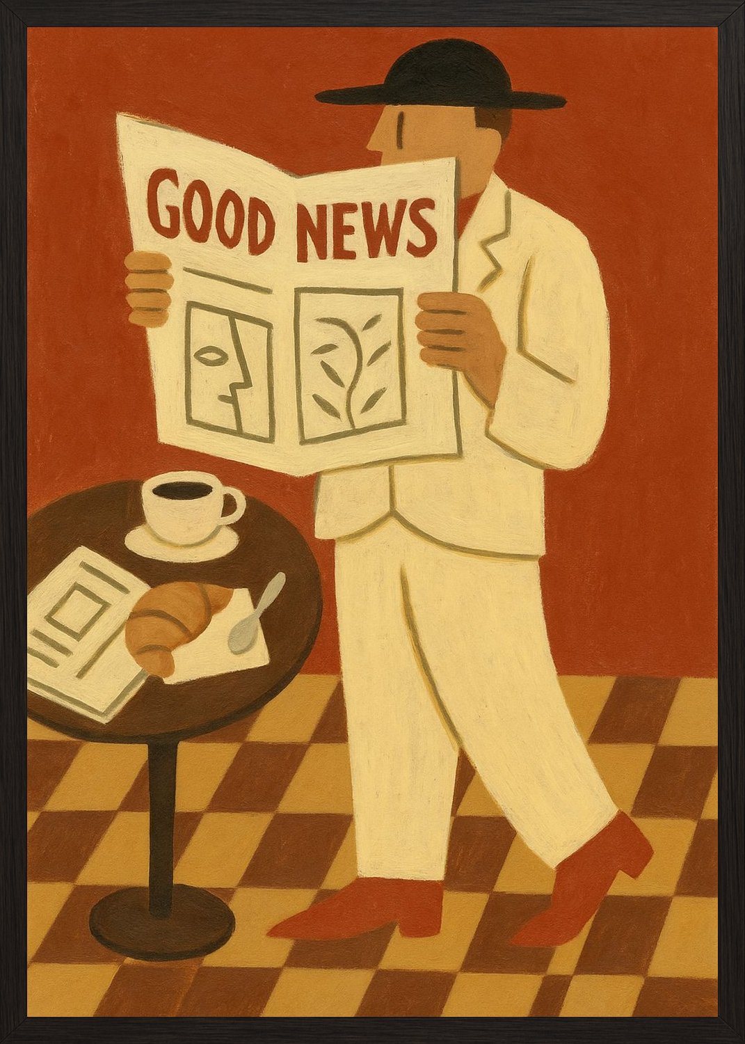 Poster in black frame