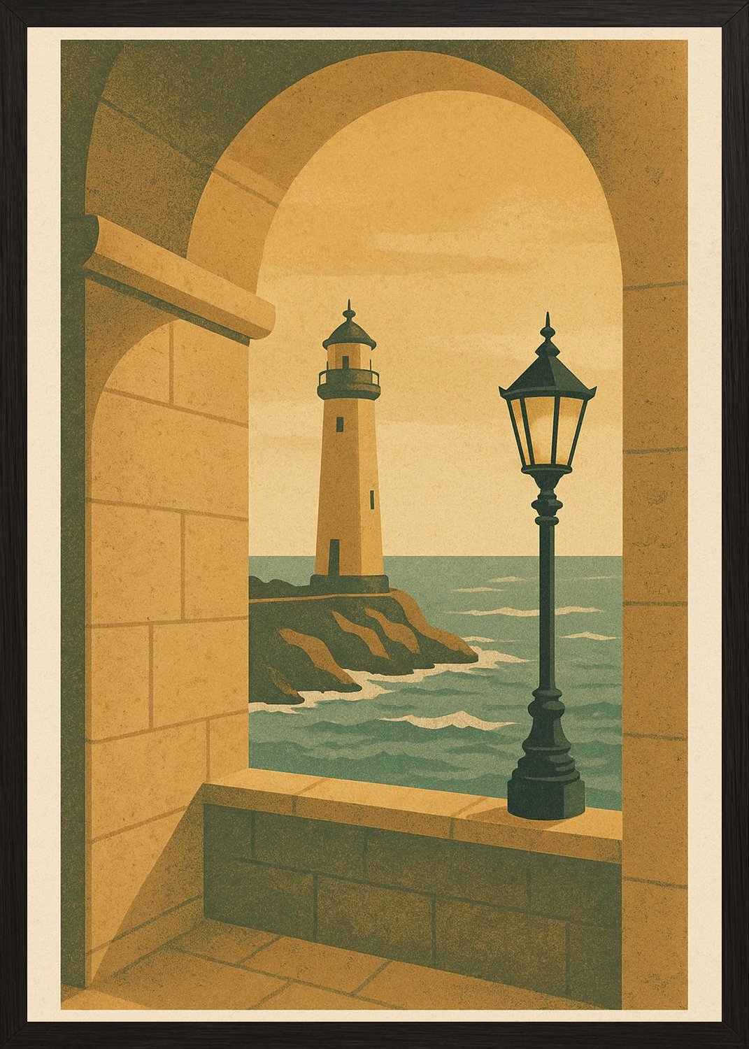Poster in black frame