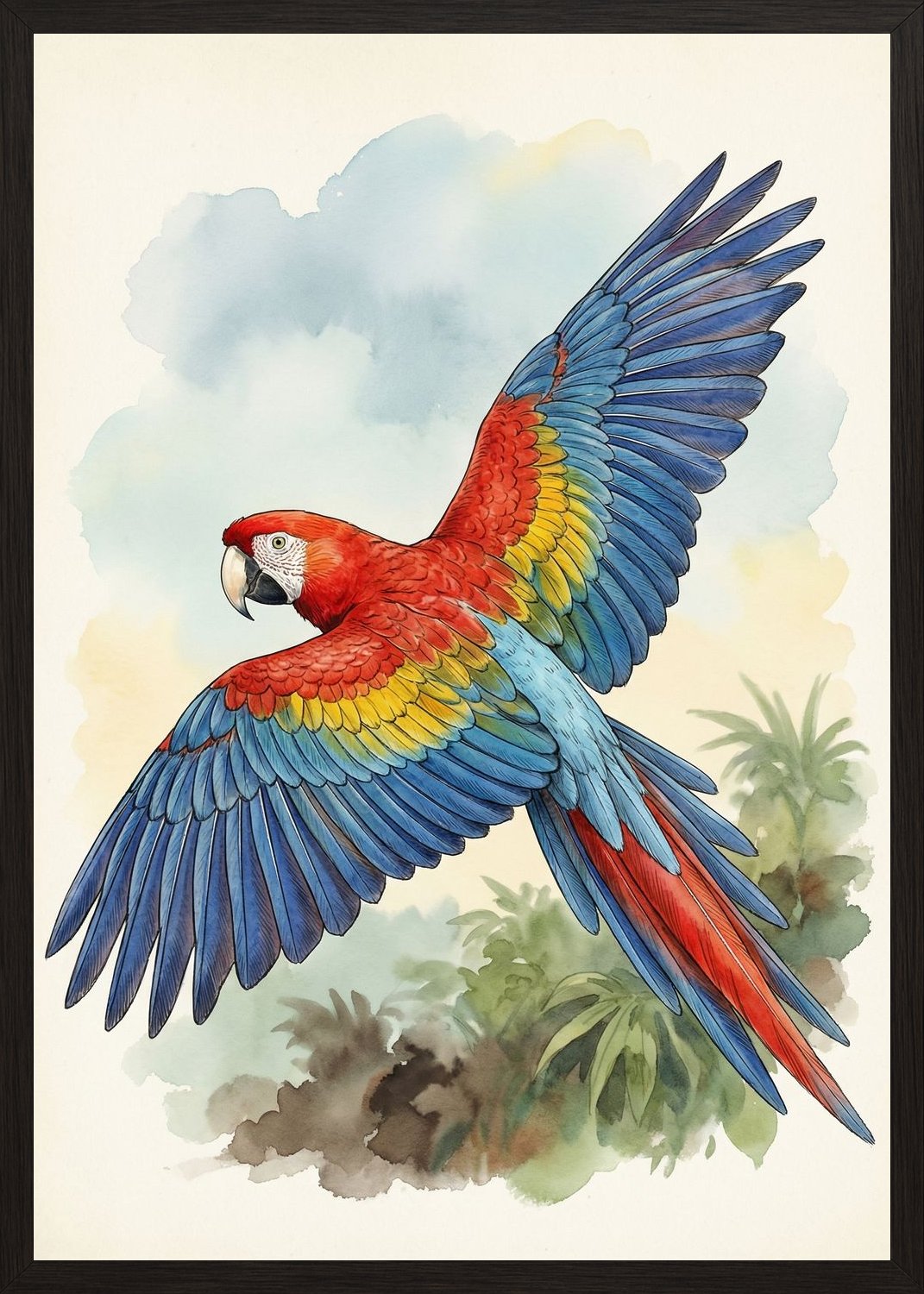 Poster in black frame