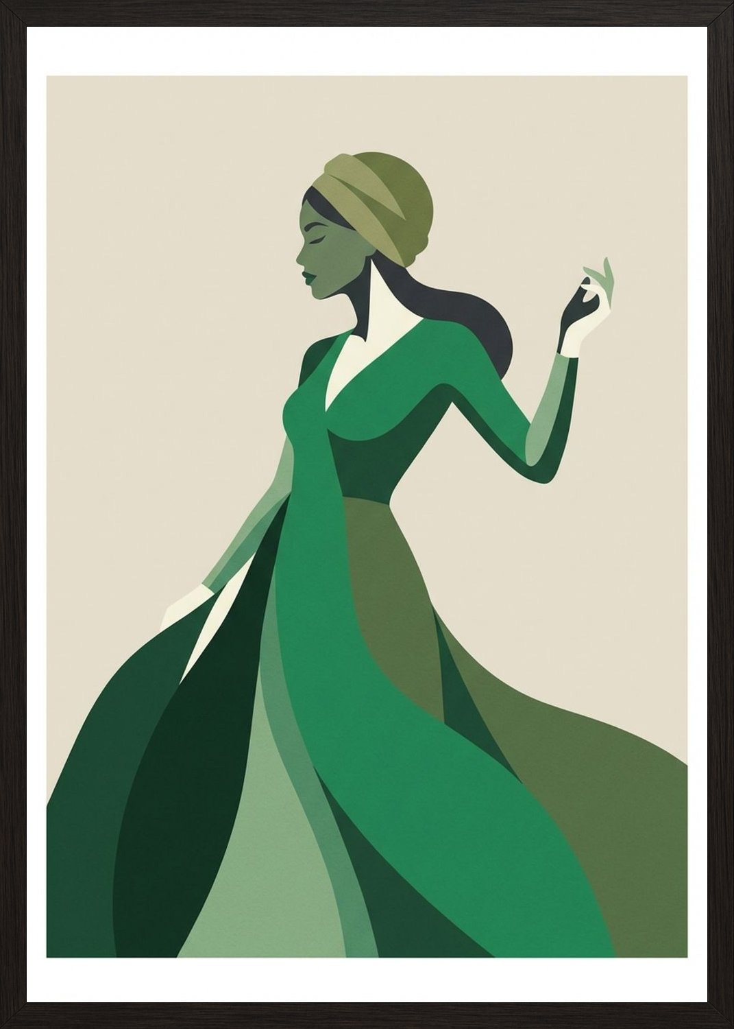 Poster in black frame