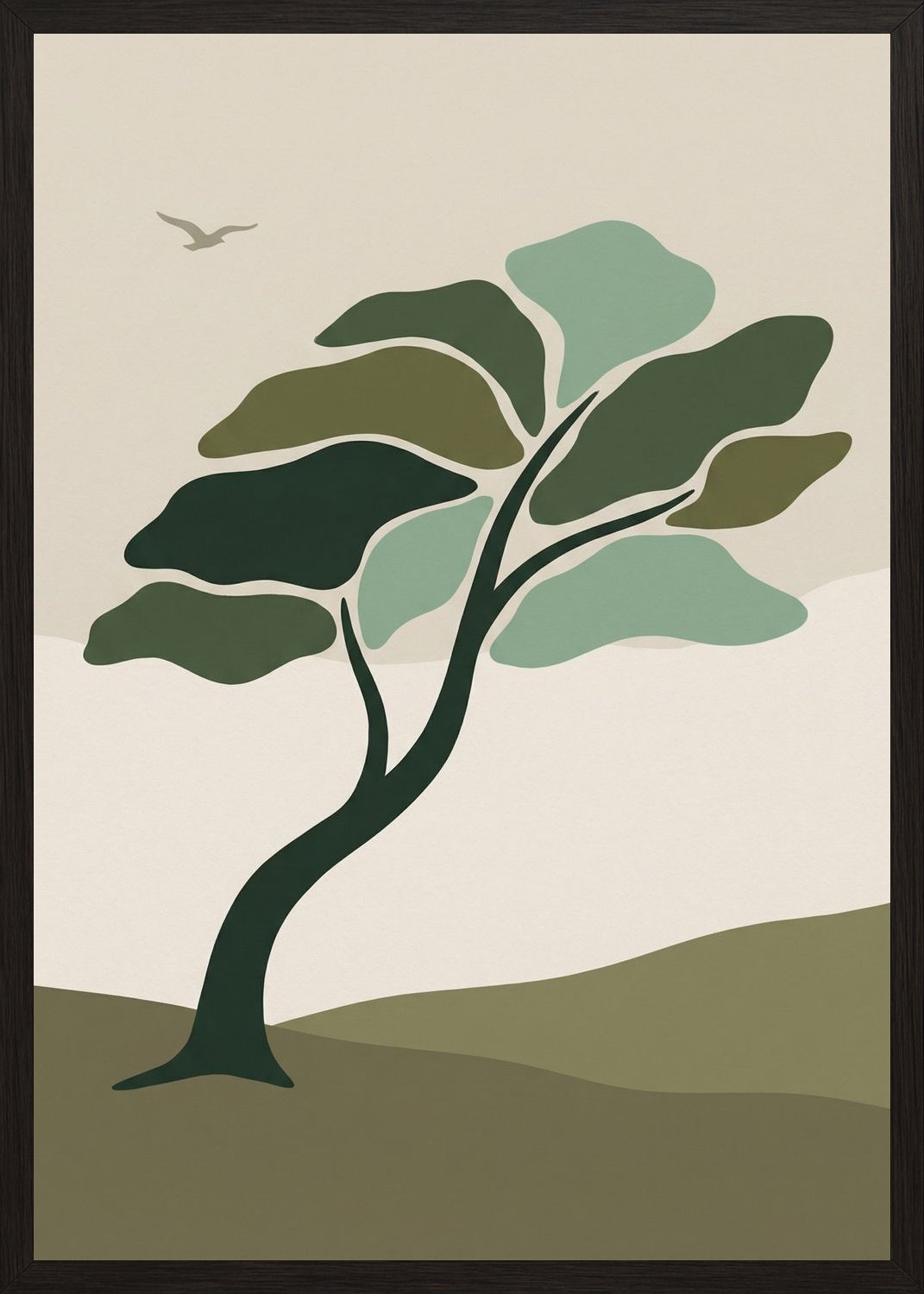 Poster in oak frame