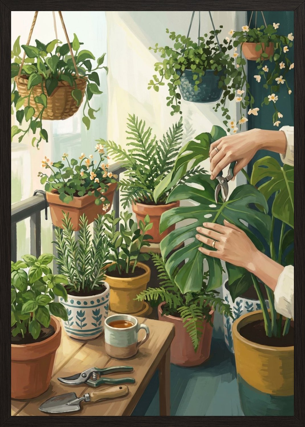 Poster in oak frame