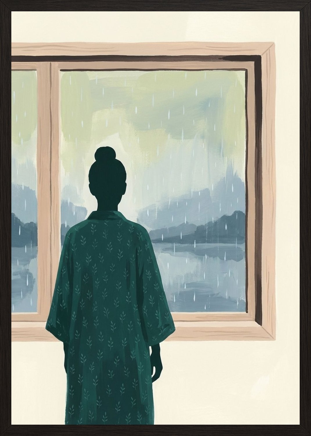 Poster in black frame