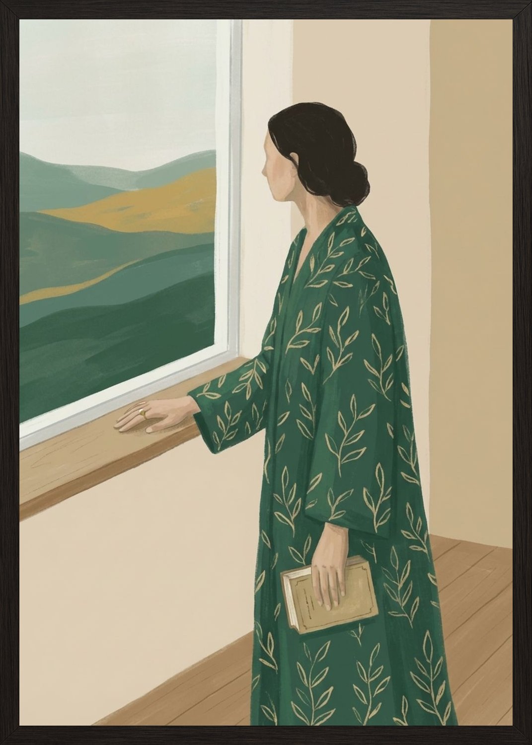 Poster in black frame